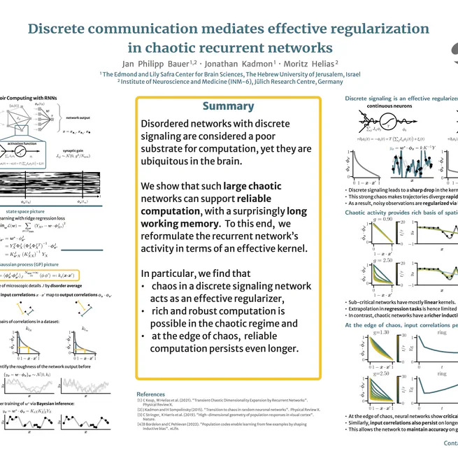 Discrete communication mediates effective regularization in chaotic recurrent networks